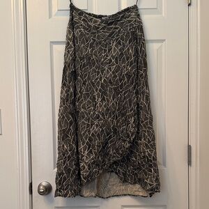 Elegant Asymmetrical Black and White Skirt